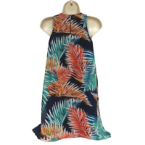 Vince Camuto Sundress Size PXS Multicolor Palms Sleeveless - Picture 3 of 5